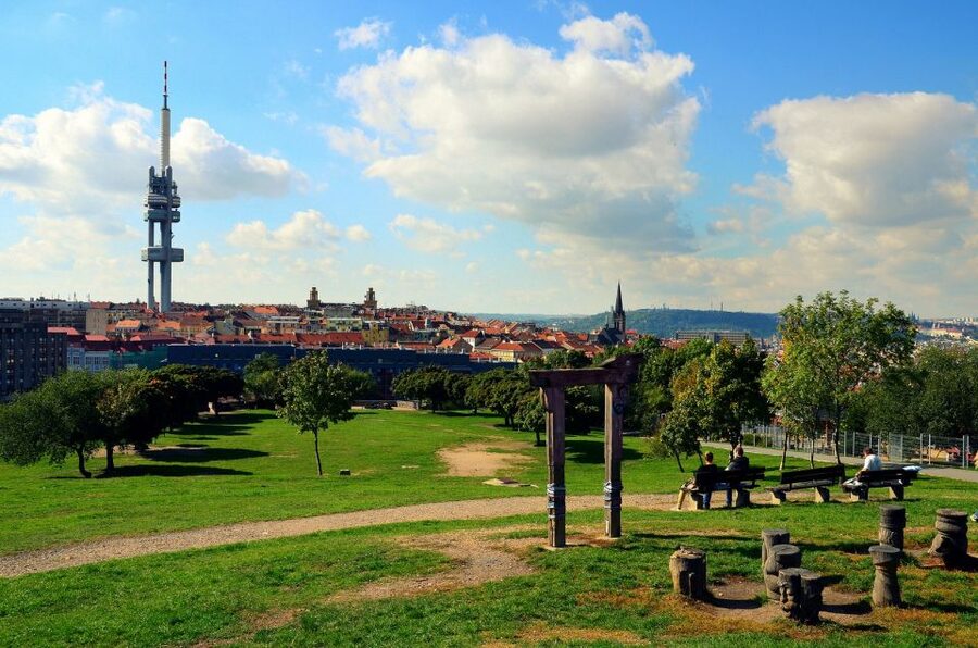 Prague TV Observatory Tower Audio Guide with Online Ticket - Three capsule stops: world towers, bubble chairs, and Czech art