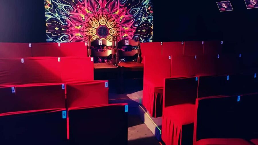 Prague: Underground Black Light Theatre Interactive Show - How the 70 minutes unfold, step by step