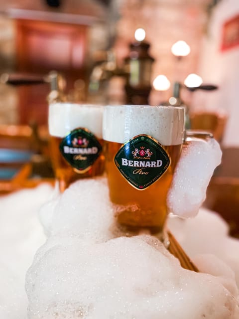 Prague: Ungelt Bernard Beer Spa with Beer & Optional Massage - The Private Beer Bath: Soaking in Bernard for Real