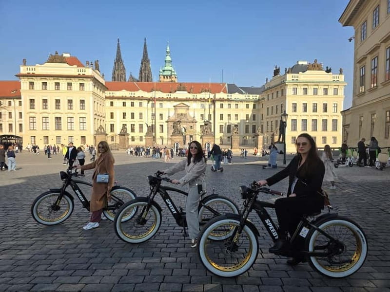 Prague Viewpoints & Historical Ebike Tour - Strahov Monastery to John Lennon Wall: two stops with opposite moods