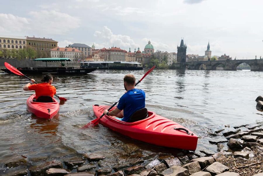 Prague: Vltava River Kayak Tour with Guide - Paddling the city: Charles Bridge views and boat-aware cruising