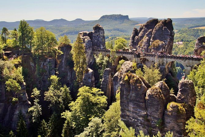 Private Bohemian-Saxony Switzerland luxury tour All-Inclusive - Stop 2: Pravčická brána and Sokoli hnizdo—sandstone arch, Narnia fun, and lunch on the trail