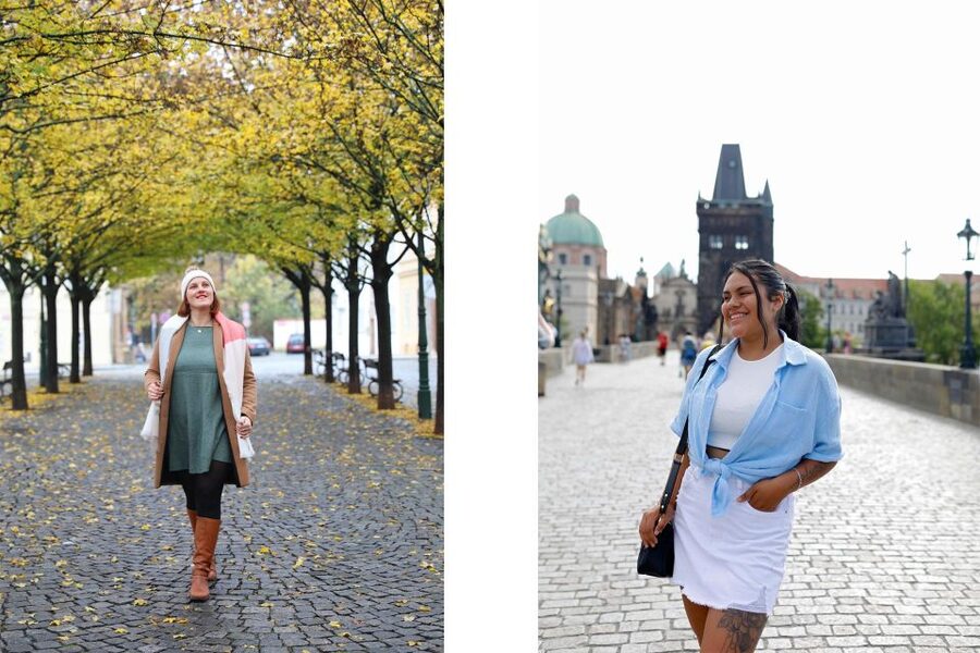 Professional photoshoot at Charles Bridge & Kampa island - Kampa Island portraits at Na Kampě Square and the quays