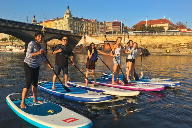 Stand-Up Paddleboarding on the Vltava River in Prague - Views that don’t come with stairs: Prague Castle and Charles Bridge from the Vltava
