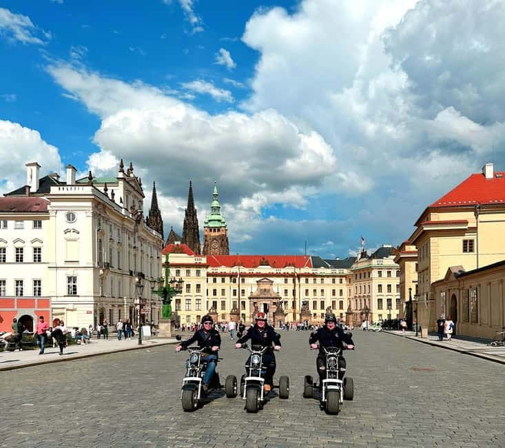 The Best ❤️ Trike Prague city tour live guided in English - John Lennon Wall to Kampa Island: color, art, and river-side motion
