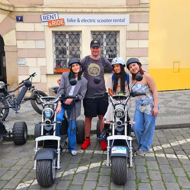 The Best ❤️ Trike Prague city tour live guided in English - Devil’s Channel and the Little Venice look from the trike