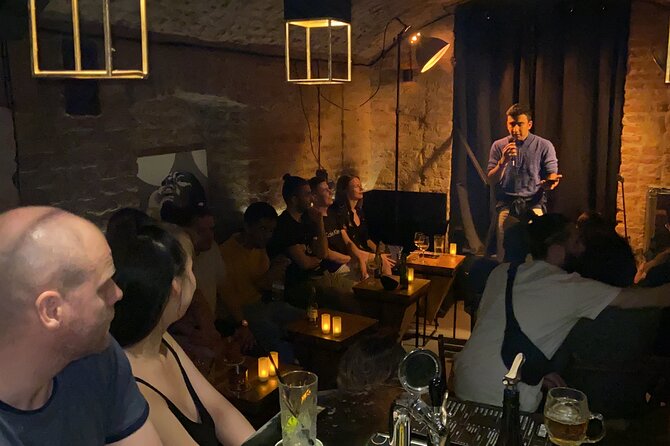 Thursday Night Stand Up Comedy at Kontakt Bar - Contact Bar Setup in Prague 1: Cocktails, Atmosphere, and Space