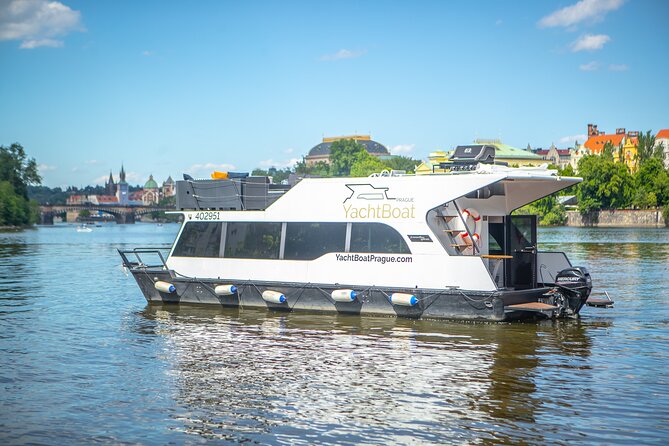 VIP Prague YachtBoat ONE Experience: All-You-Can-Drink - What You’ll See: From Naplavka to the Dancing House