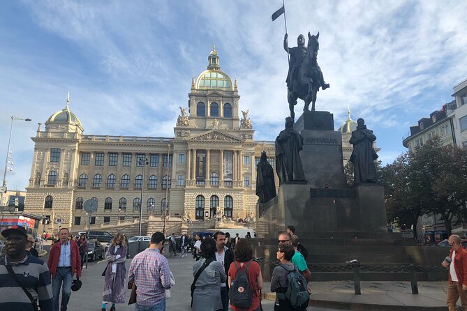 Walking Tour in Prague with Local Historian - Stop 1: New Town’s National Museum setup, St. Wenceslas, and Kafka’s rotating head